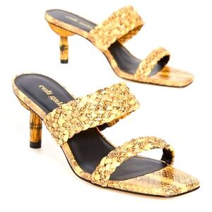 Cult Gaia NWOT KAL SANDAL CANARY Yellow/Brown SD1808SK Size 8.5 Women's Sandals